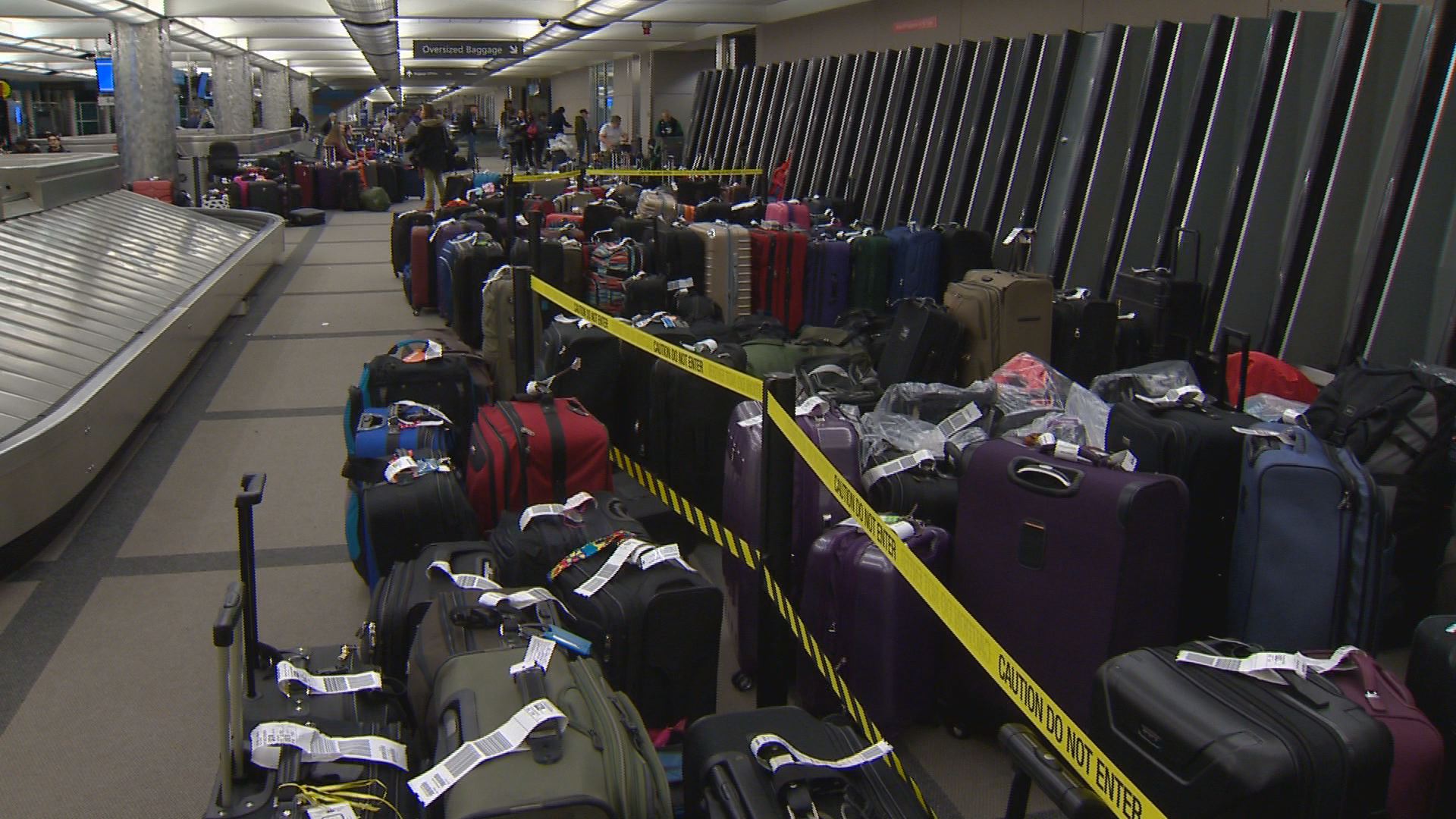 Bags still piled up after Frontier mess at DIA